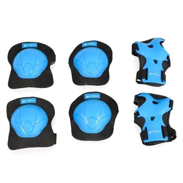 BICIKLIS védőfelszerelés térd, könyök, kézvédő szett A osztály 25kgig KÉK