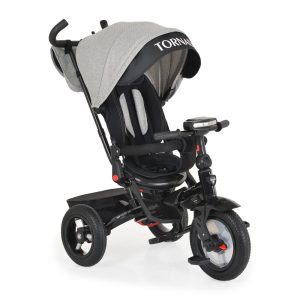 BYOX Tornado szülőkaros tricikli 25kg ig 360f forgatható vszürke