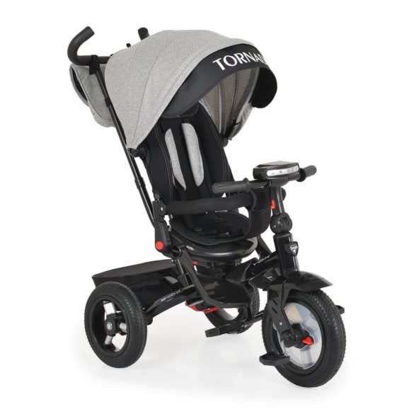 BYOX Tornado szülőkaros tricikli 25kg ig 360f forgatható vszürke