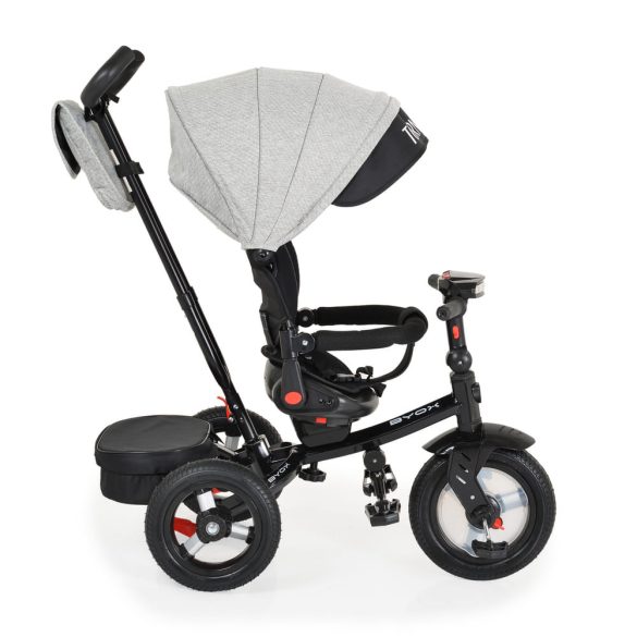 BYOX Tornado szülőkaros tricikli 25kg ig 360f forgatható vszürke