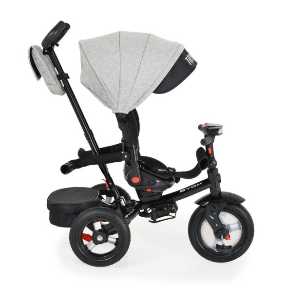 BYOX Tornado szülőkaros tricikli 25kg ig 360f forgatható vszürke