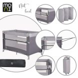 MONI Next level utazóágy lehajtható oldalfal 2 szint szürke