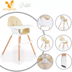 Cangaroo Gelato fa etetőszék 2in1 bézs