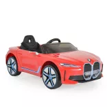 BO BMW i4 elektromos kisautó 2motor, 115cm, 30kg-ig PIROS