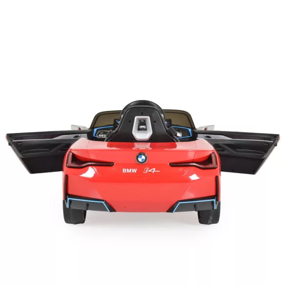 BO BMW i4 elektromos kisautó 2motor, 115cm, 30kg-ig PIROS