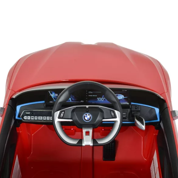 BO BMW i4 elektromos kisautó 2motor, 115cm, 30kg-ig PIROS