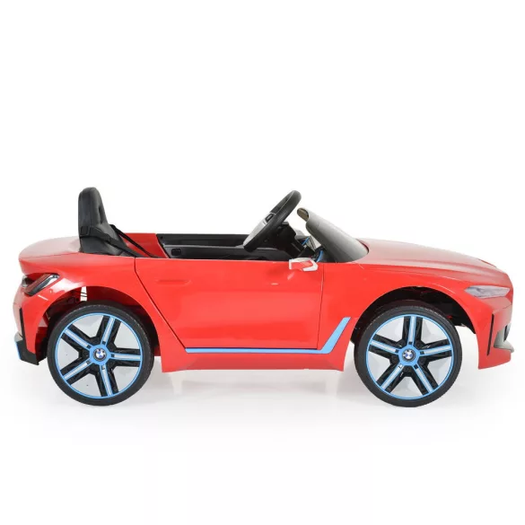 BO BMW i4 elektromos kisautó 2motor, 115cm, 30kg-ig PIROS