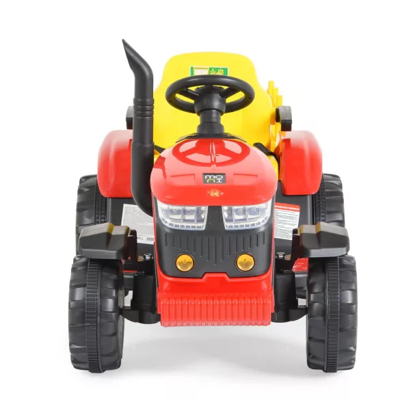 MONI BO Rancher elektromos traktor utánfutóval piros/sárga