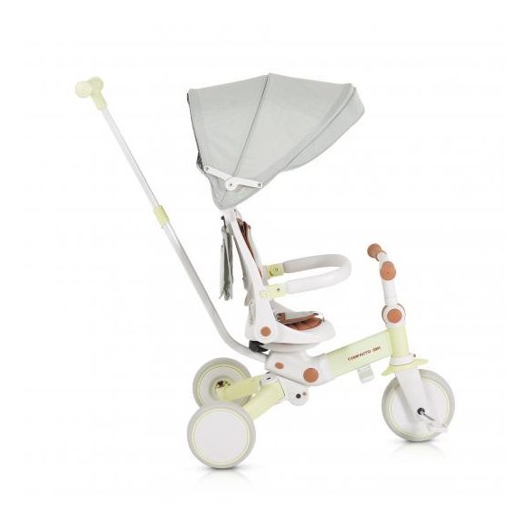 COMPACTO tricikli multifunkciós, 3in1 futóbiciklivé alakítható ZÖLD