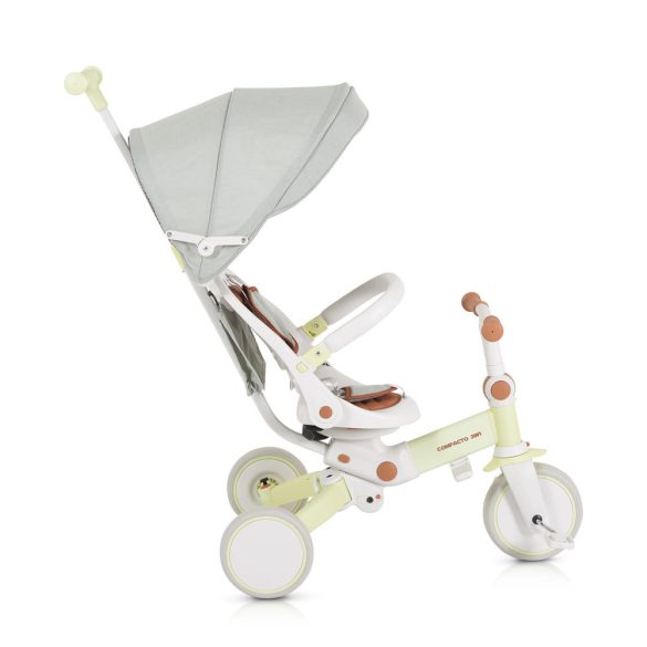 COMPACTO tricikli multifunkciós, 3in1 futóbiciklivé alakítható ZÖLD