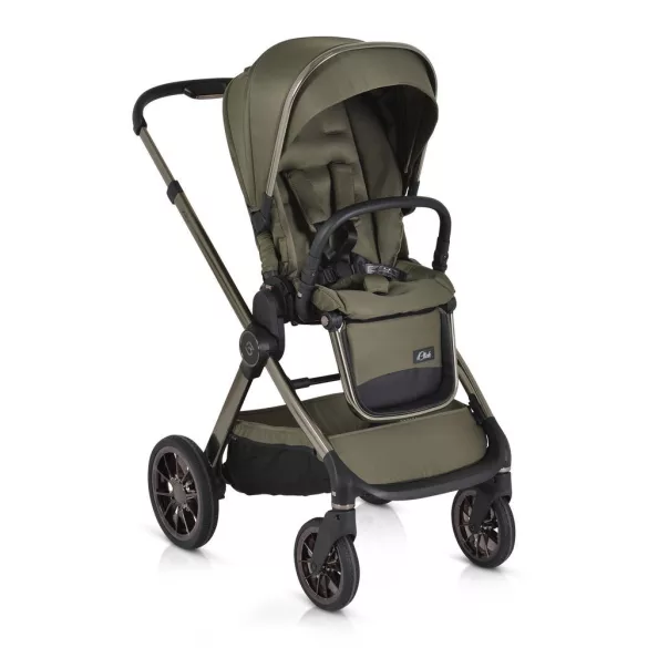 iCLICK Babakocsi 2in1 szett 22kg, aluminium váz, fordítható ülés, autom. csukható ZÖLD