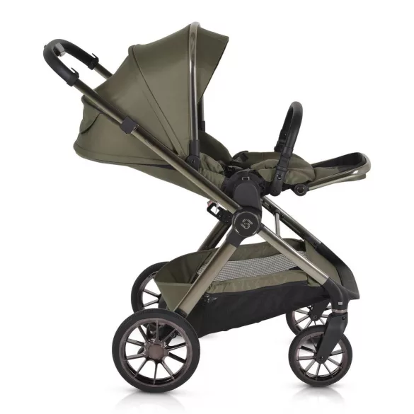 iCLICK Babakocsi 2in1 szett 22kg, aluminium váz, fordítható ülés, autom. csukható ZÖLD