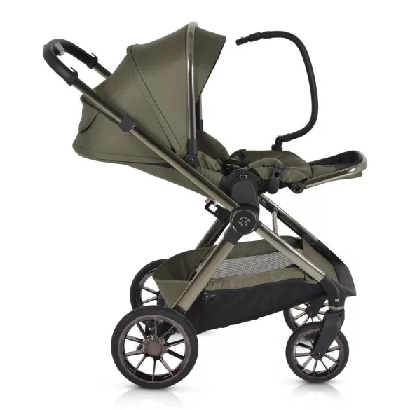 iCLICK Babakocsi 2in1 szett 22kg, aluminium váz, fordítható ülés, autom. csukható ZÖLD