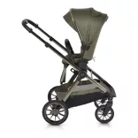 iCLICK Babakocsi 2in1 szett 22kg, aluminium váz, fordítható ülés, autom. csukható ZÖLD