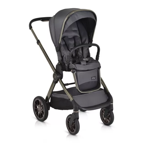 iCLICK Babakocsi 2in1 szett 22kg, aluminium váz, fordítható ülés, autom. csukható SZÜRKE