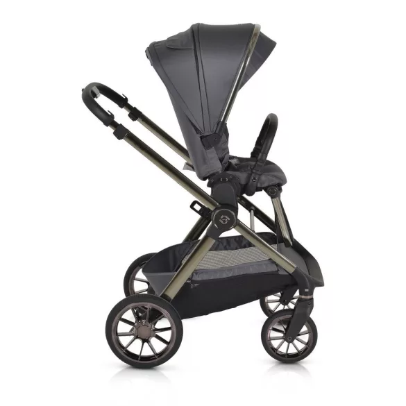 iCLICK Babakocsi 2in1 szett 22kg, aluminium váz, fordítható ülés, autom. csukható SZÜRKE