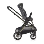 iCLICK Babakocsi 2in1 szett 22kg, aluminium váz, fordítható ülés, autom. csukható SZÜRKE