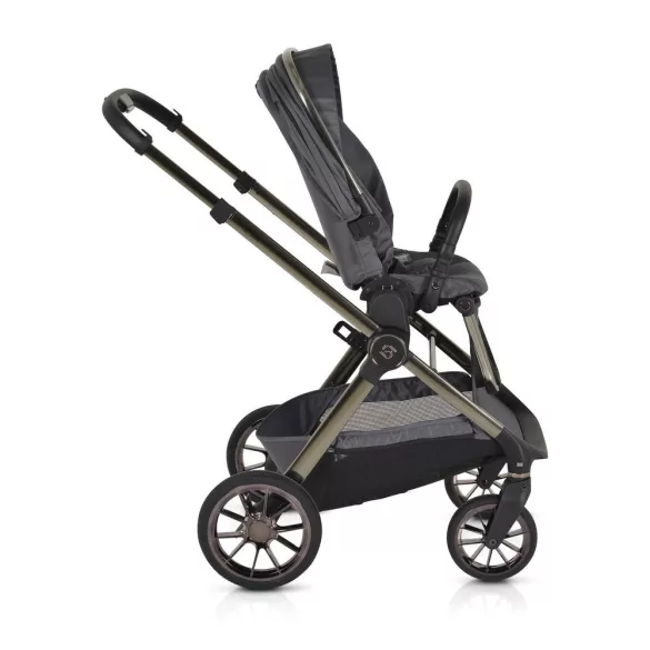 iCLICK Babakocsi 2in1 szett 22kg, aluminium váz, fordítható ülés, autom. csukható SZÜRKE