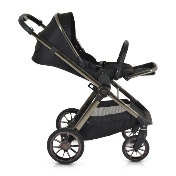 iCLICK Babakocsi 2in1 szett 22kg, aluminium váz, fordítható ülés, autom. csukható FEKETE