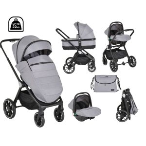 CHRISTIANO babakocsi szett 3in1 lapra csukható, alu váz, 22kg ig SZÜRKE