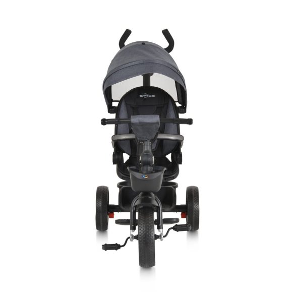 SPACE tricikli szülőkaros, 360 fokban forgatható SZÜRKE
