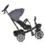 SPACE tricikli szülőkaros, 360 fokban forgatható SZÜRKE