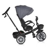 SPACE tricikli szülőkaros, 360 fokban forgatható SZÜRKE