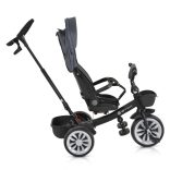 SPACE tricikli szülőkaros, 360 fokban forgatható SZÜRKE