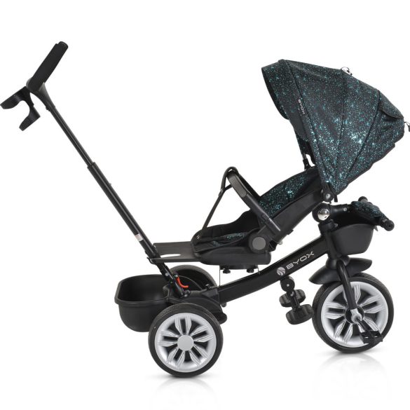 SPACE tricikli szülőkaros, 360 fokban forgatható KÉK