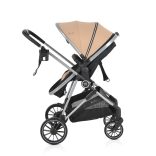 KALI babakocsi 2in1 lapra csukható, megfordítható+táska BÉZS