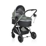 Kali babakocsi 2in1 lapra csukható, megfordítható+táska oliva zöld