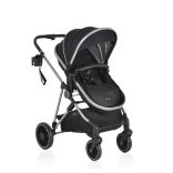 KALI babakocsi 2in1 lapra csukható, megfordítható+táska FEKETE