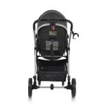 KALI babakocsi 2in1 lapra csukható, megfordítható+táska FEKETE