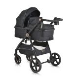 Tokyo babakocsi lapra csukható 22 kg 2in1 fekete