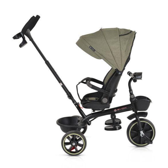 SUMMER tricikli szülőkaros, zenél, játék tartókkal ZÖLD