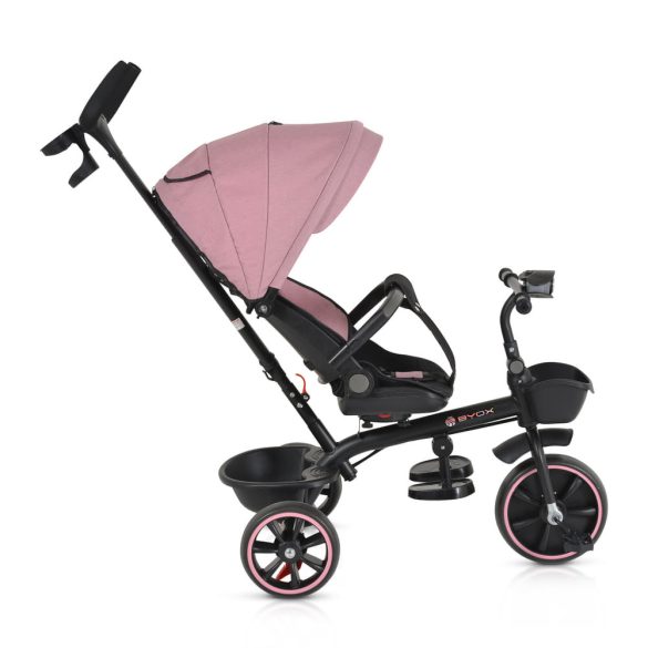 SUMMER tricikli szülőkaros, zenél, játék tartókkal PINK
