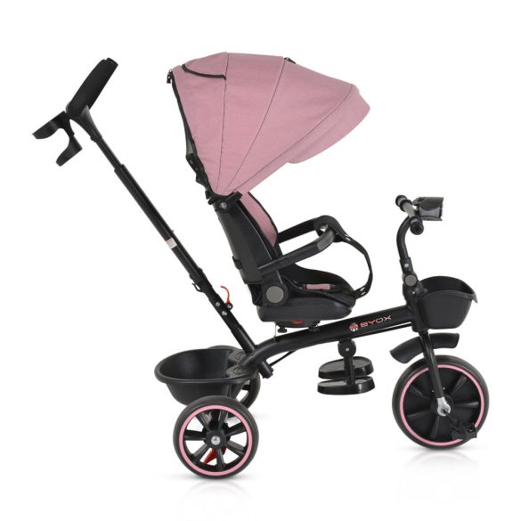 SUMMER tricikli szülőkaros, zenél, játék tartókkal PINK