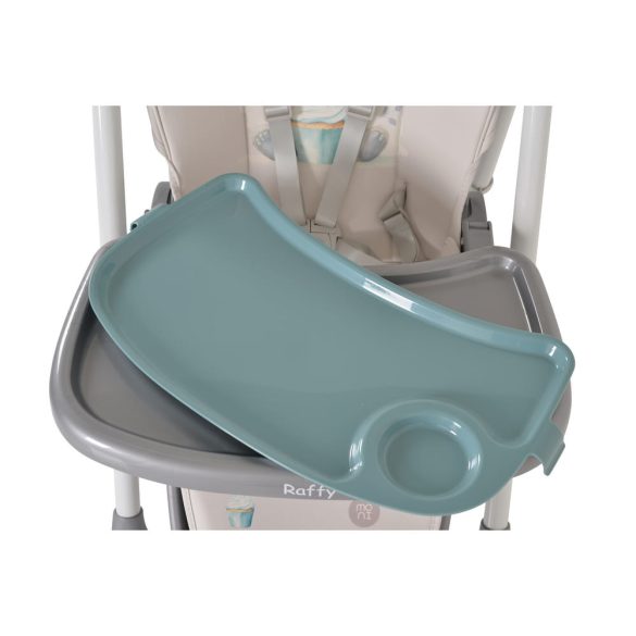 RAFFY etetőszék, könnyű, kompakt, multifunkciós, macis mintával MENTA