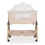 ADORO babaöböl szúnyoghálóval, 7 poz. dönthető, kerekes,+tároló BÉZS/KH