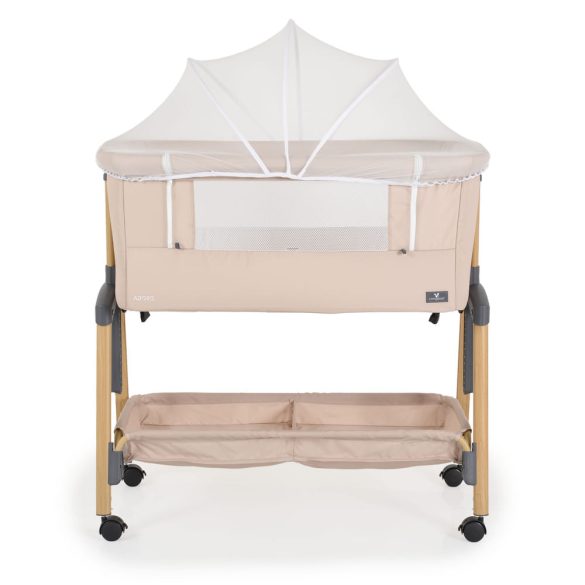 ADORO babaöböl szúnyoghálóval, 7 poz. dönthető, kerekes,+tároló BÉZS/KH