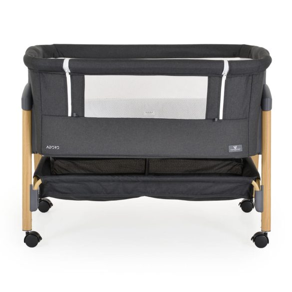 ADORO babaöböl szúnyoghálóval, 7 poz. dönthető, kerekes,+tároló FEKETE