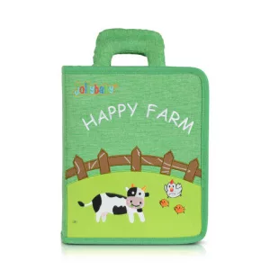MONTESSORI foglalkoztató könyv textilből Happy Farm