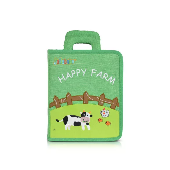 MONTESSORI foglalkoztató könyv textilből Happy Farm