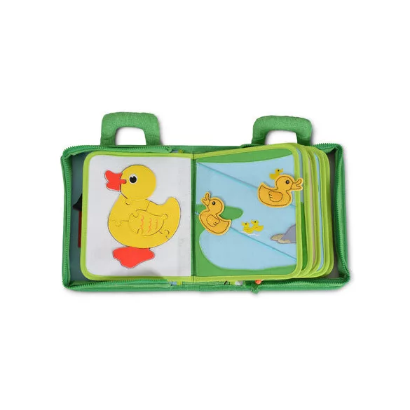 MONTESSORI foglalkoztató könyv textilből Happy Farm