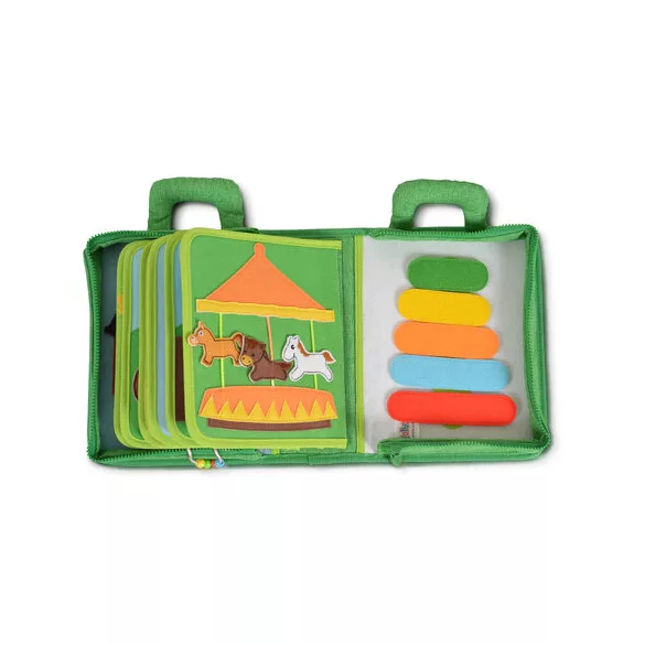 MONTESSORI foglalkoztató könyv textilből Happy Farm