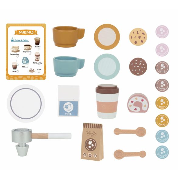 Tooky Toy fajáték kávéfőző pasztel