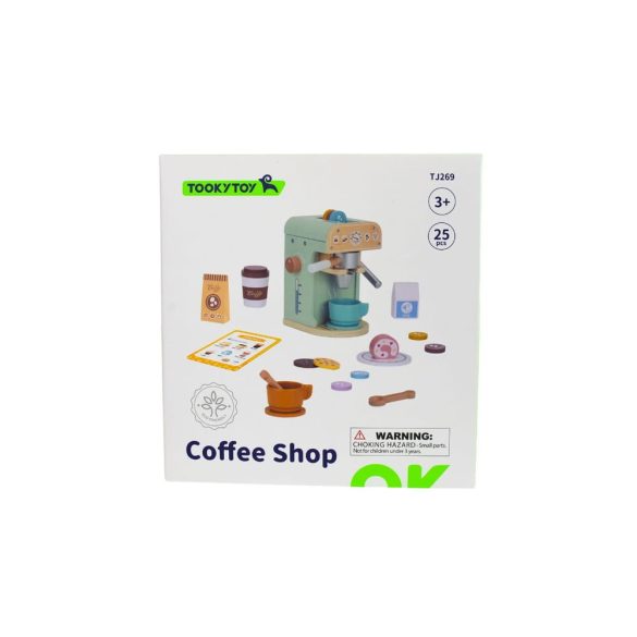 Tooky Toy fajáték kávéfőző pasztel