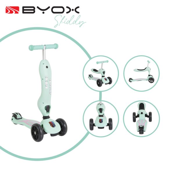 Scooter Skiddy 2in1 összecsukható roller - Kék