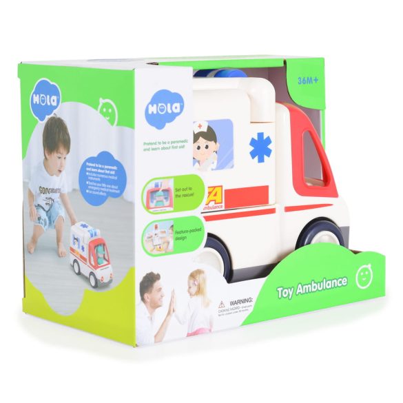 HOLA mentőautó figurával, orvosi szettel