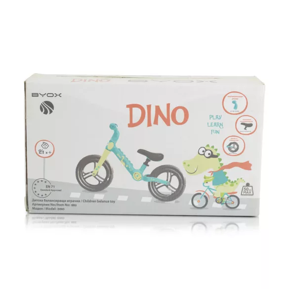 DINO futóbicikli ZÖLD